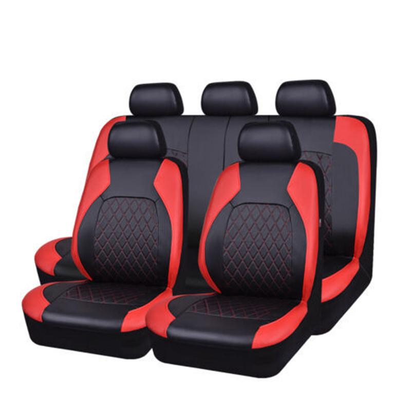 9 Pieces Car Seat Covers Full Set Waterproof Front And Back Seat Protectors Hooks Included Universal For Cars Trucks And SUVs