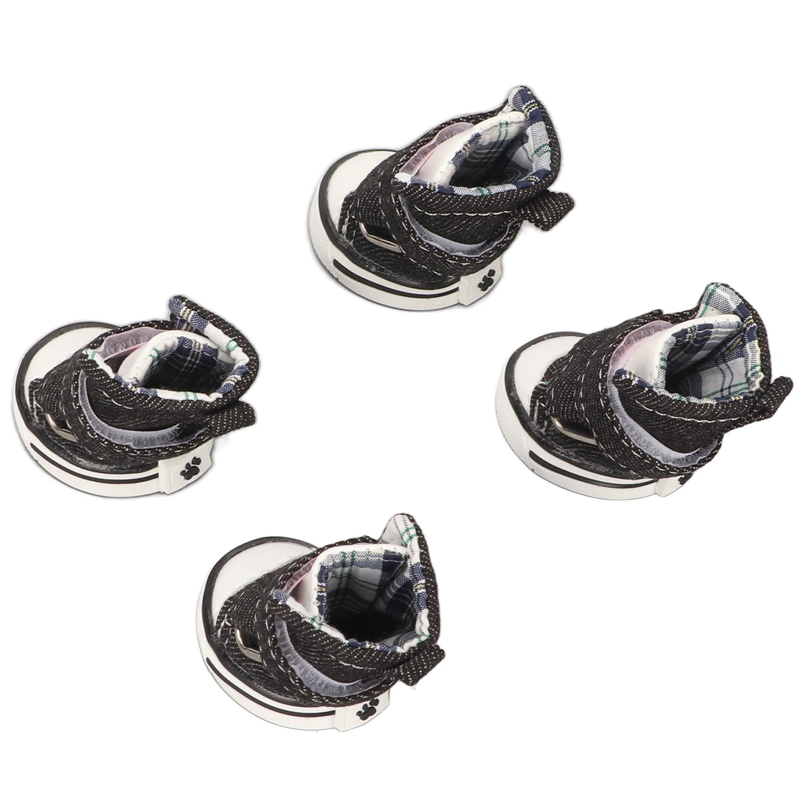 

4 шт. парусиновая обувь для щенков, модная, милая, всесезонная, дышащая, нескользящая, спортивная обувь для домашних животных Number 1