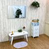 60cm x made in thin natural domestically produced Wall-mounted mirror, full-length, 90cm, Japan, stylish, shatterproof, white, frame, wood, (white)