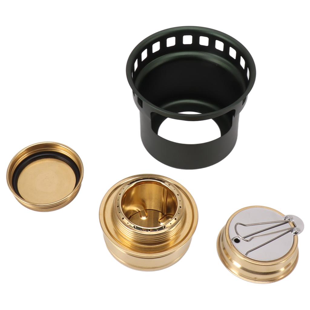 Spirit Burner Copper Windproof Portable Aluminium Alloy Alcohol Backpacking Stove for Camping Picnic