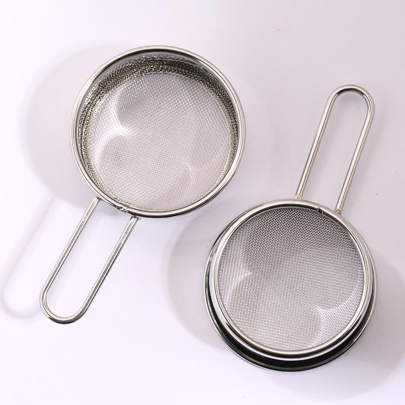 Available Stainless Steel Handheld Mini Flour Sifter, 40 Mesh Sugar and Cocoa Powder Duster for Baking.