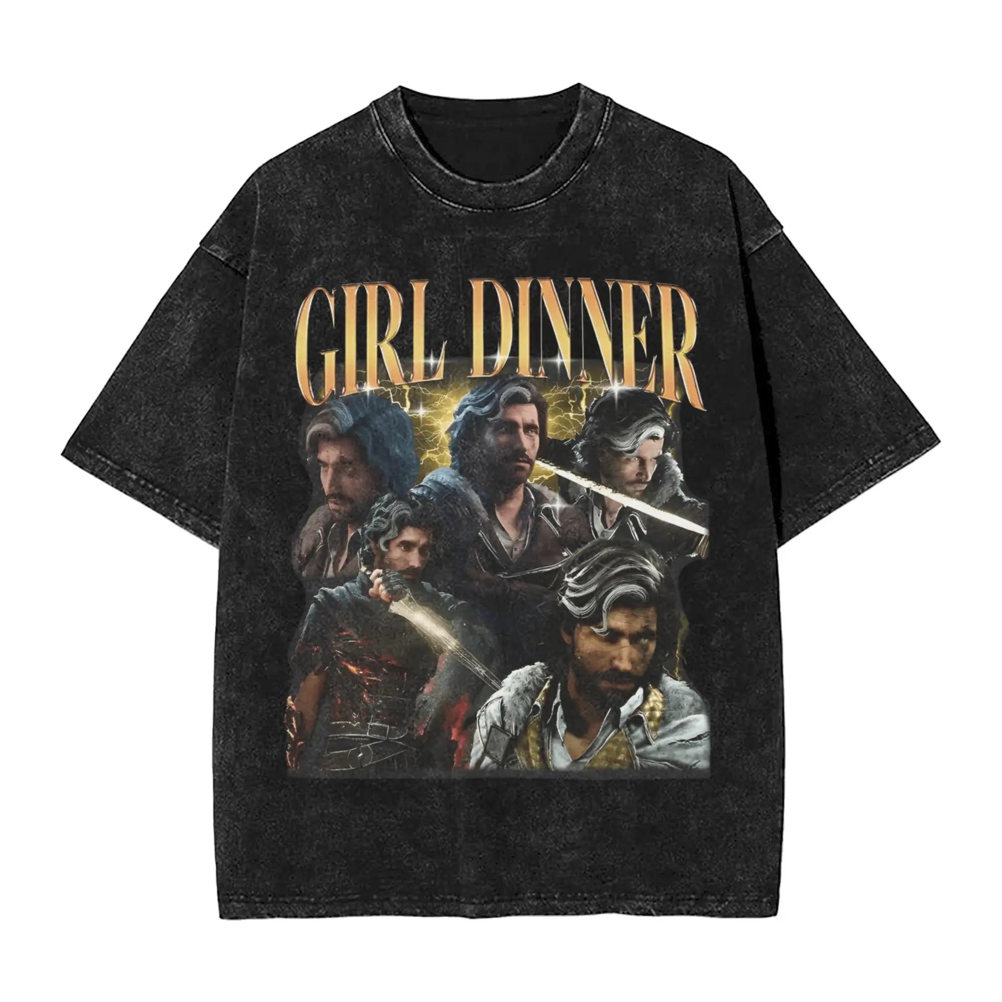 

New Game Expedition Graphic Print Women Vintage Washed Oneck Cotton Tshirt Men Women Fashion Summer Tee Loose Oversized Top S