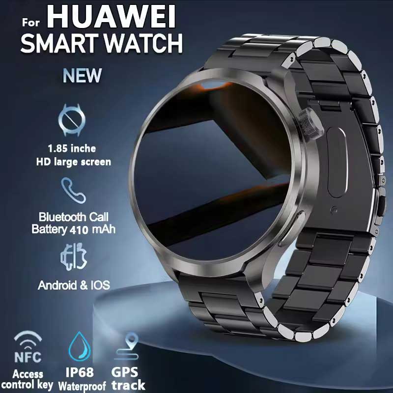 2025 New Military Sports Smart Watches Man 1.85 AMOLED Screen Compass Altimeter Heart Rate BP NFC Bluetooth Call Smart Watch