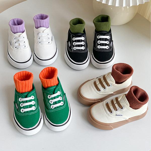 Joy Multi Stitch Modern Three Line Solid Canvas Kids Shoes 140 220  204929