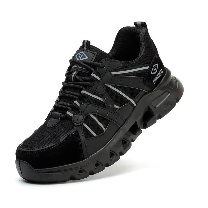 

Легкая защитная обувь, мужская и женская рабочая обувь, рабочие ботинки со стальным носком, кроссовки, мужская и женская дышащая обувь, строительная обувь 38 чёрный
