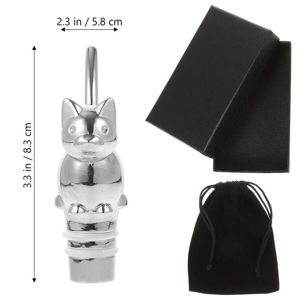 Unique Cat Theme Bottle Stopper for Wine Alloy Sealer Novelty Bar Tool Decorative Gift for Wine Lovers Home Bars