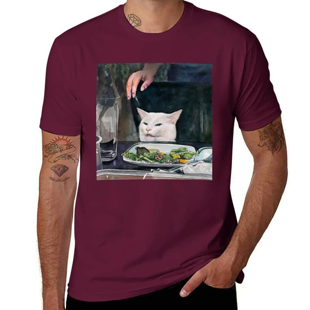 Woman Yelling at Cat Meme-2 T-Shirt sports fans animal prinfor boys boys whites t shirts men