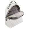 Michael Kors Sheila Metal Accessories Are Stylish and Simple Coated Canvas Backpack Medium Size Women's Silver