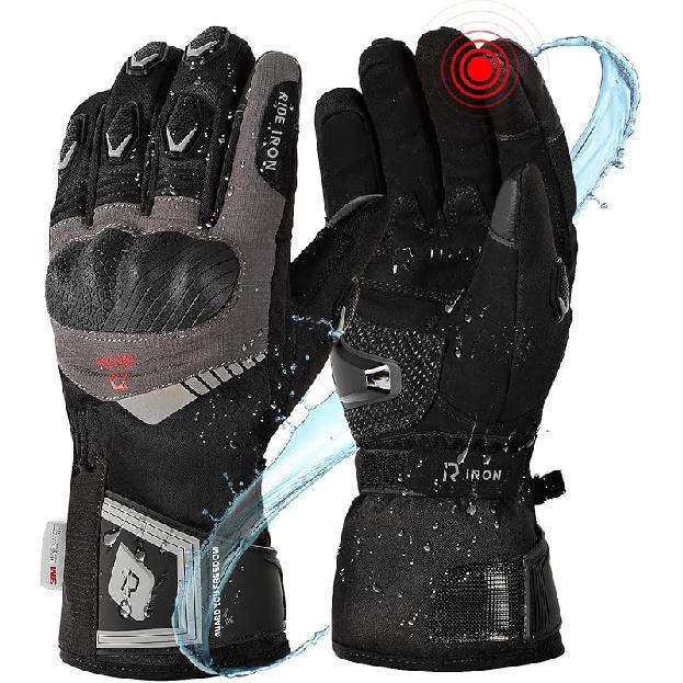 Winter Motorcycle Gloves Waterproof Riding Gloves Warm Windproof Touchscreen Cold Weather Gloves For Men Women Large