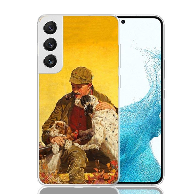 Hunter Dog Hunting Phone Case For Samsung Galaxy S26 Ultra S23 S24 S25 Edge S20 FE S21 S22 Plus Soft Print Shell Cover Fundas Ga