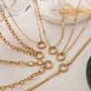 Stainless Steel Snake Chain Necklace With Gemstone Pendant For Women Fashion And Daily Wear