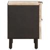 Nightstand with Drawers White 40 x 33 x 46 cm Solid Mango Wood