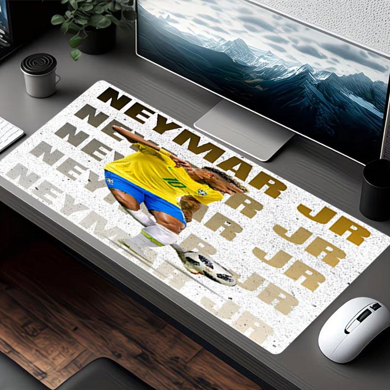Neymar Jr Druck Mauspads, für Tastaturauflage Laptop PC Matte für Büro Heimgebrauch, Schreibtischdekoration, Perfektes Geburtstagsgeschenk für Gamer