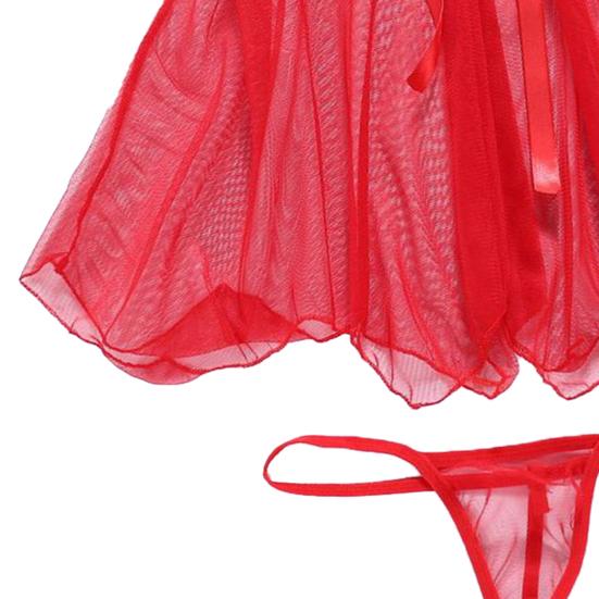 2 szt./zestaw Lady Piżama Przezroczysta koronkowa siatka Wygodna damska bielizna nocna do spania