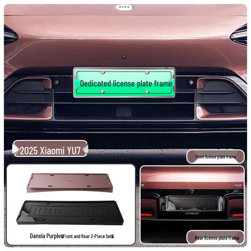 

2025 Xiaomi YU7 Full-Edge Green License Plate Frame for New Regulations