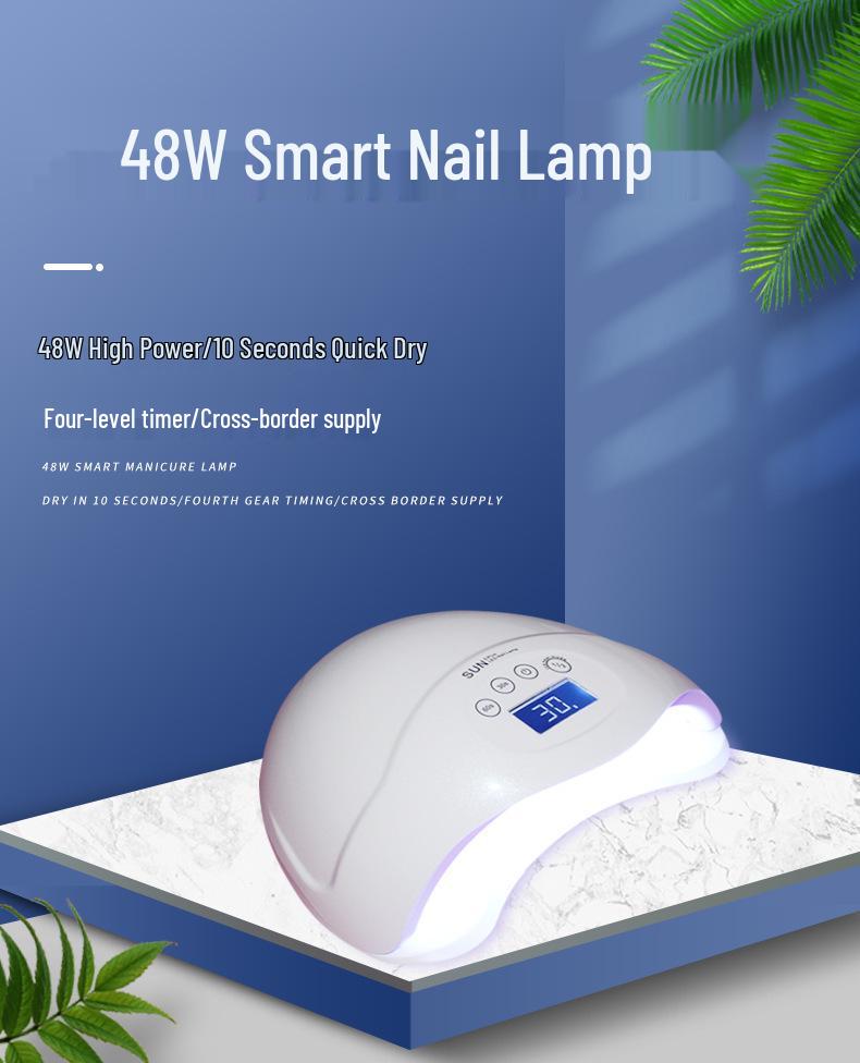 SUN12C34S 48W Nail Lamp: Touchscreen, Intelligent Induction Phototherapy System