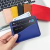 Fashion Wavy Leather Card Bag Women Men Ultra-thin 4 Slots Card Holder Soft PU Leather Bank Credit Card Case