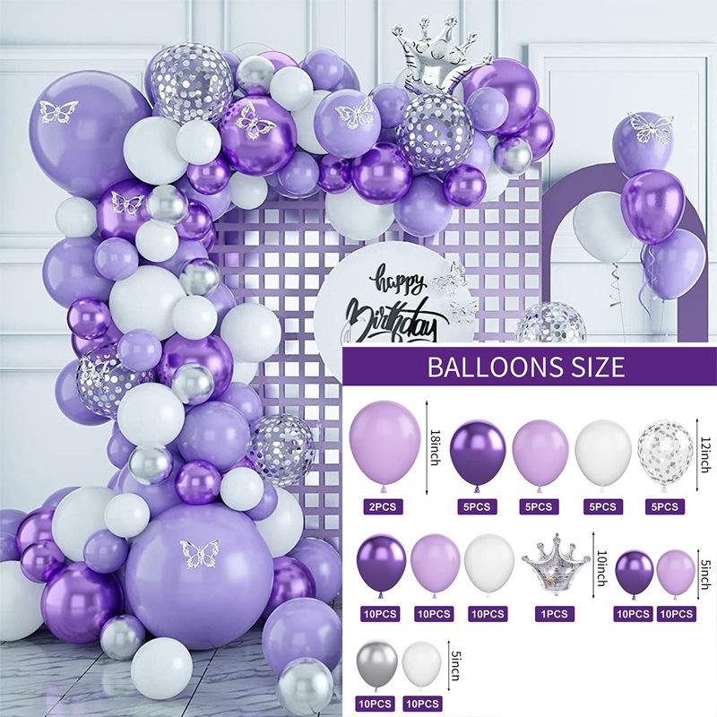 Balloons Wedding Purple Party Decoration Balloons Suitable For Weddings Baby Birthday Balloons Premium