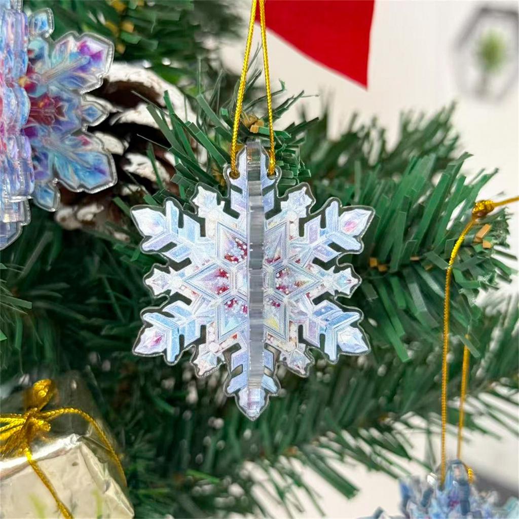 Christmas Butterfly Snowflake Love Three-dimensional Christmas Tree Star Decoration Acrylic Hanging