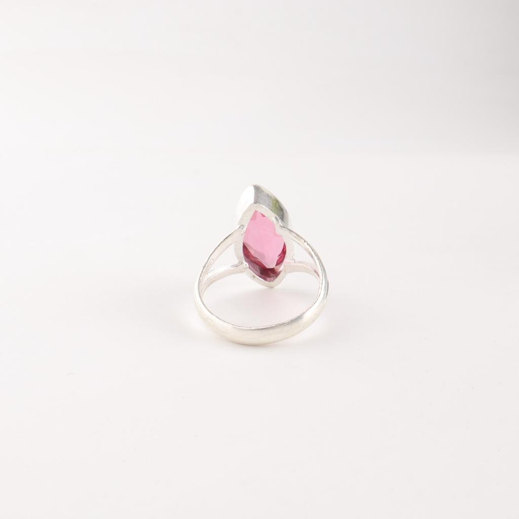 Rosa Turmalin Ädelsten 925 Sterling Silver Smycken Handgjorda Trendiga Ring RR-23-6