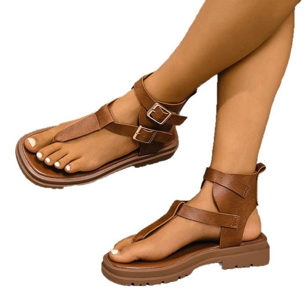 Fashion Retro Clip Toe Women's Sandals Designer Heeled Shoes 2025 Trend Summer Fashion Chunky Slides Shallow Buckle Zapatillas De Mujer