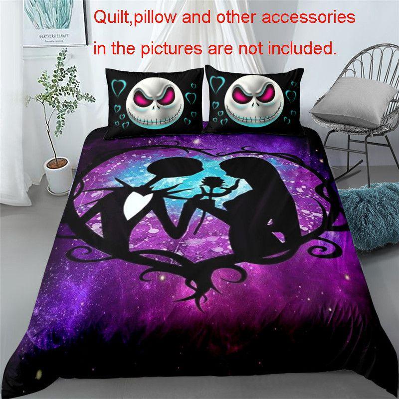 The Nightmare Before Christmas Bedding Set Duvet Cover Pillowcase Soft Material Us/eu Sizes