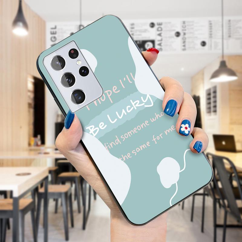 Be Lucky Flowers Plaid Design Husa Telefon Fete Baieti Carcasa rezistenta la socuri