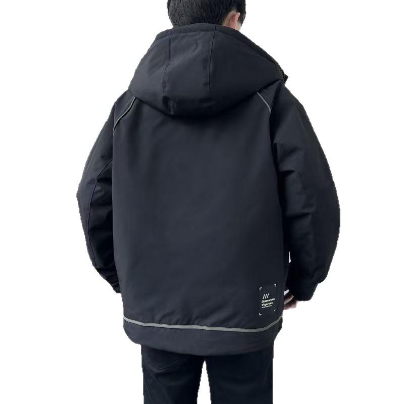2025 Men's Hooded Winter Workwear Windbreaker Coat