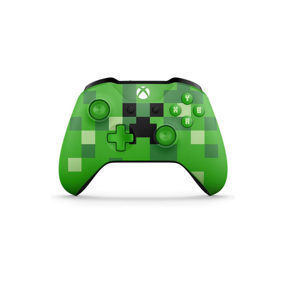 Xbox One Kablosuz Kontrolcü – Dokulu tutuş, Bluetooth, 3,5 mm jak ve özel düğme eşleme ile Minecraft Creeper Sınırlı Sürüm