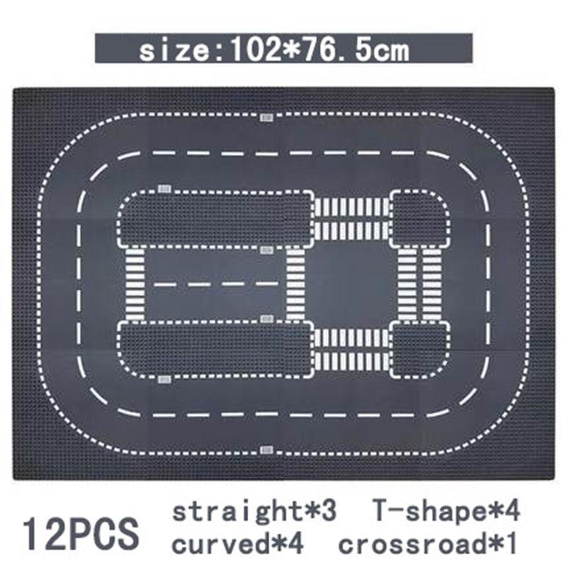 Baseplate Strade Città Strada Incrocio Dritto Curva Incrocio a T Mattoncini Base Plate 32*32 Compatibile Tutte le Marche Città