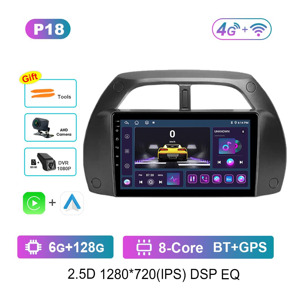 Android OS 9'' for Toyota RAV4 2 CA20 CA20W XA20 2000 - 2003 BT GPS Navi WiFi Car Audio Multimedia Player DSP Stereo IPS Screen
