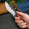 4 Inch Stainless Steel Utility Knife Kitchen Boning Knife Meat Cleaver Butcher Knife Forging Fish Knife Wood Handle Cooking Tool