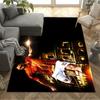 Football Player Action Floor Rug Office Rug Suitable for Foyer Game Room Bedrooms Outdoor Anti-slip Rug Office Home Decor