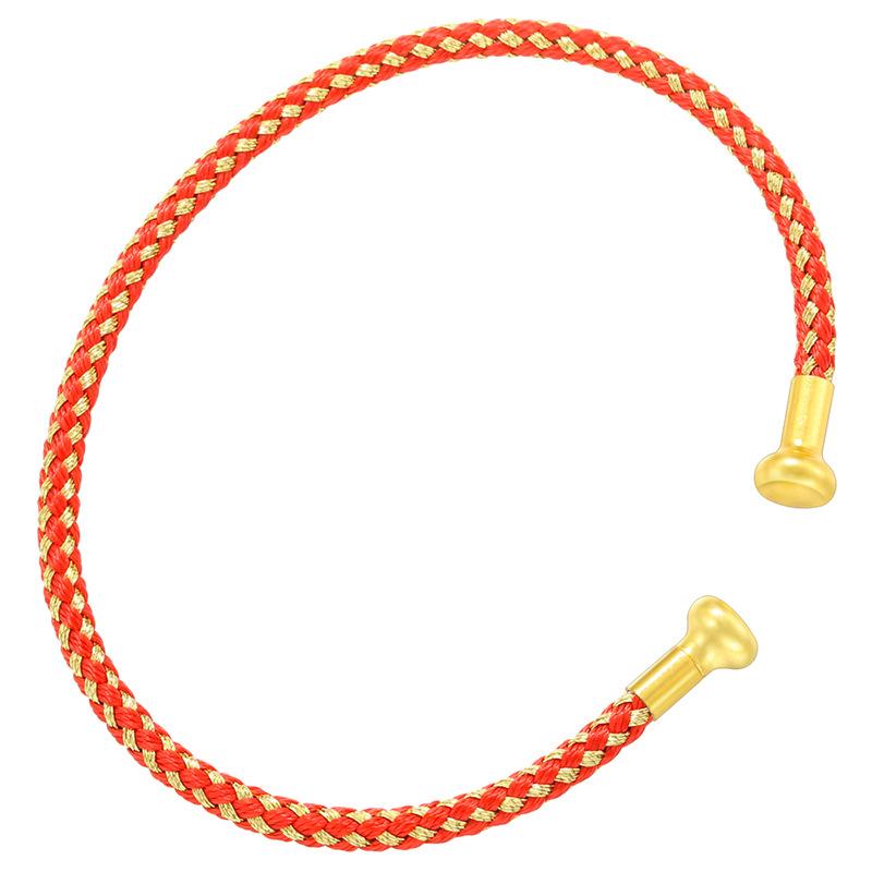 C-förmige elastische Öffnung 3 mm Schraubenarmband, personalisiertes DIY-Armband für Damen, Perlenabstandshalter Transferperle verstellbares Handseil Vl549