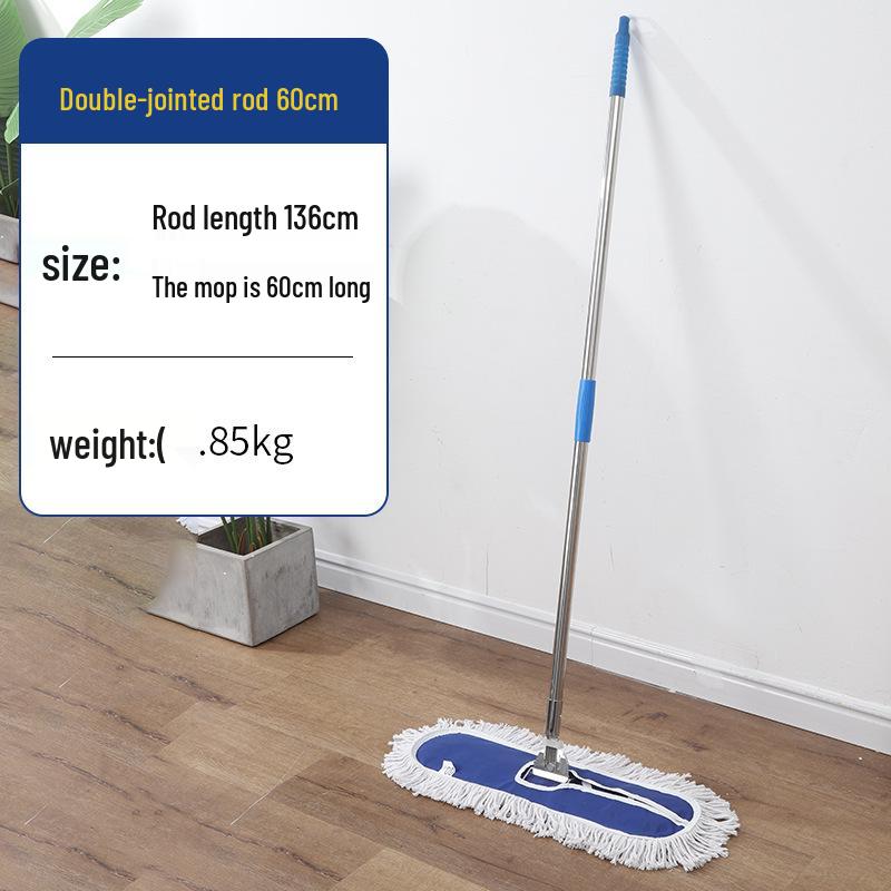 Rotating Cotton Thread Dust Mop for Home, Hotel & Homestay - Dual-Use for Dry & Wet Cleaning