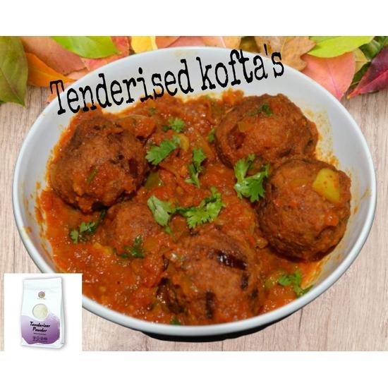 Saipro Fleischklopfer-Pulver 125 g, Fleischgewürzpulver | Fleischweichmacher, Weichmacher für vegetarische Koftas | Kachri-Pulver | BBQ-Gewürzmischung, 100 % pflanzliches Produkt, glutenfrei, natürlich