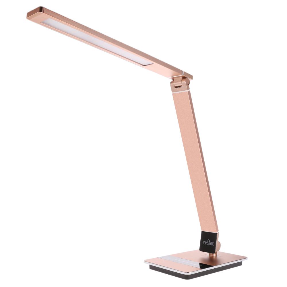 Tomshine Foldable Dimmable Touch Sensitive Control LED Desk Lamp 8.5W 500LM 3 Color Temperature 3000K 4500K 6000K Stepless   Brightness Eye-C