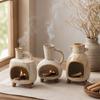 Palo Santo Holder Ceramic Incense Burner Sage Burning Tray Support Stick Incense Holder Aromatherapy Furnace