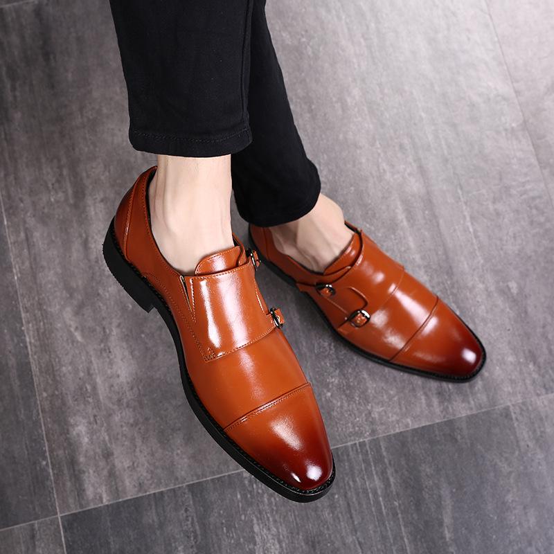 Fashion Designer British Retro Monk Strap Oxford Shoes Moccasins Wedding Prom Homecoming Party Footwear Zapatos Hombre Zapatillas Male