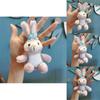 Cute Long Plush Bunny Keychain Cartoon Doll Bag Decor Cake Bouquet Gift