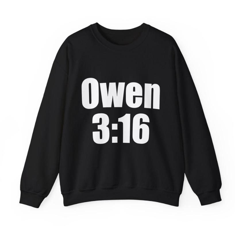 Owen Hart 1997 Vintage Sweatshirt – Double Sided Wrestling Graphic Crewneck Unisex T-Shirt XL