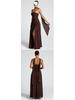 Chique Strapless Effen Kleur Maxi Jurk – Sexy Backless Design met Hoge Split