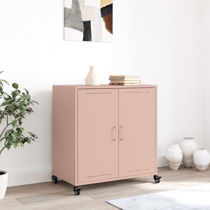 VidaXL Buffet, Cabinet with Door, Cupboard with Storage, Living Room Organizer, Home Interior, Pink 846657