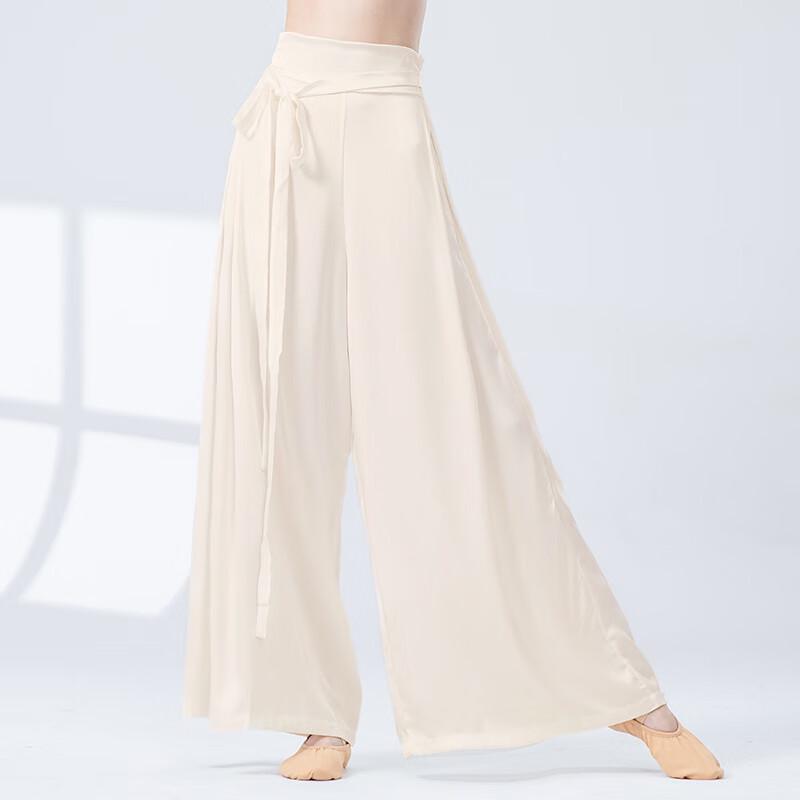 

WEZHO Свободные широкие атласные струящиеся брюки для танцев