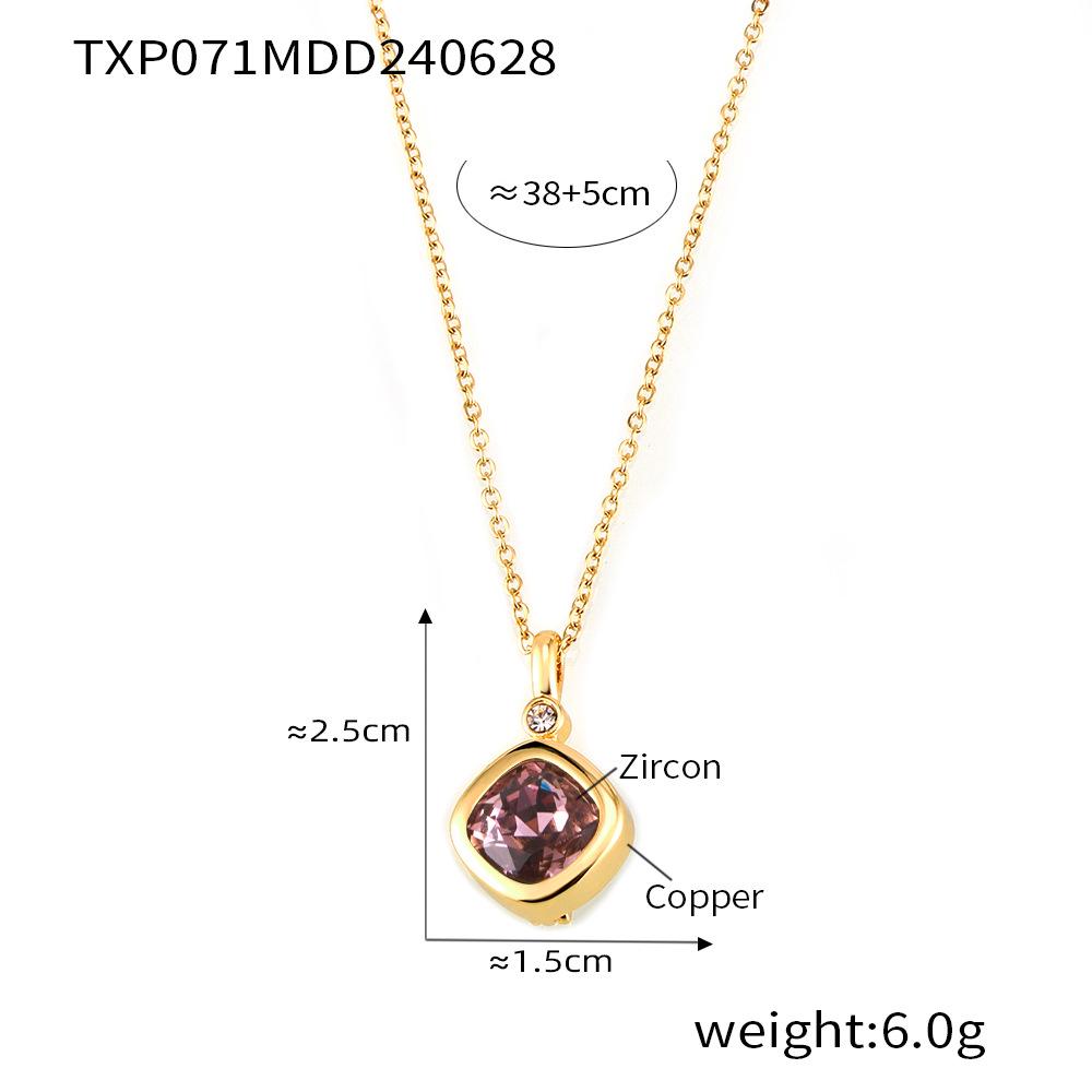 Chic Style Jewelry Set with Interchangeable Zircon - Unique Copper Design