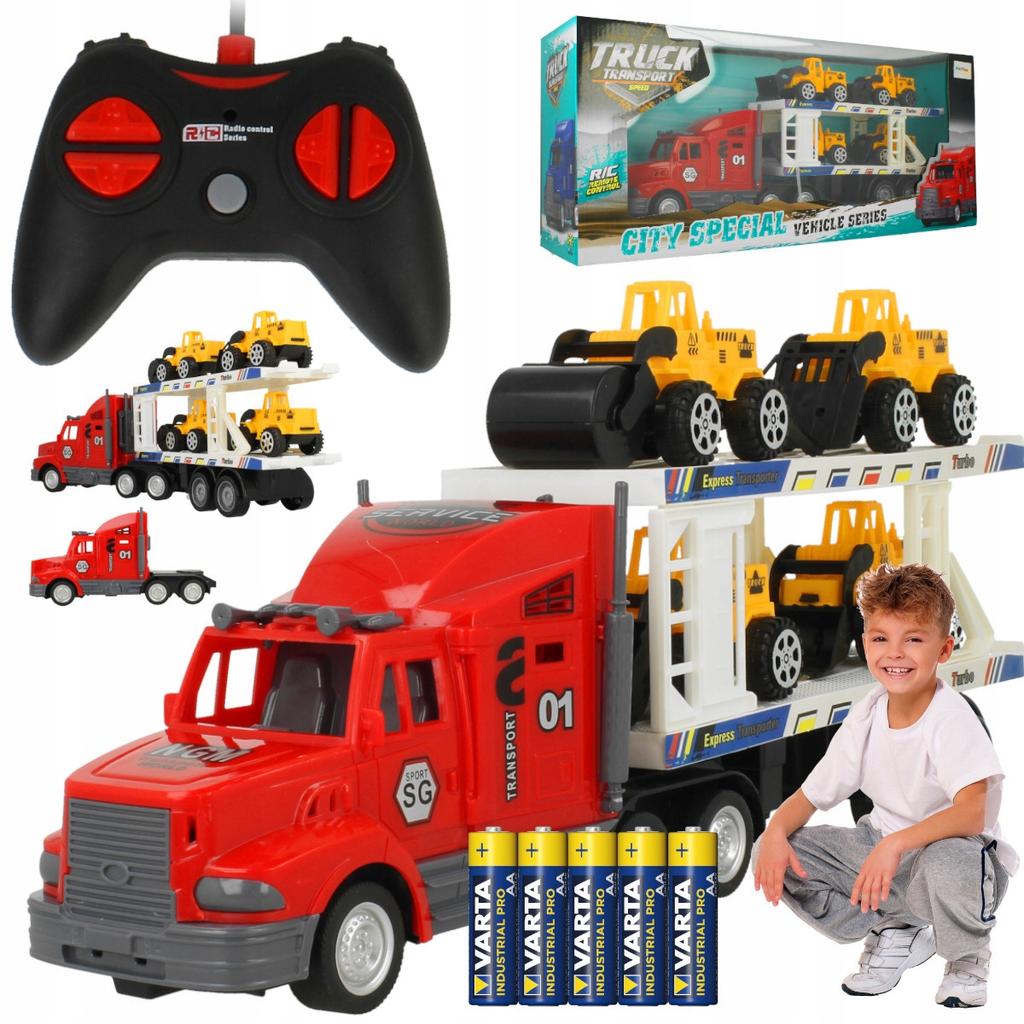 [PACZB][5] Large RC Truck + 4 Construction Vehicles (U953 + 5x B17) U953Z