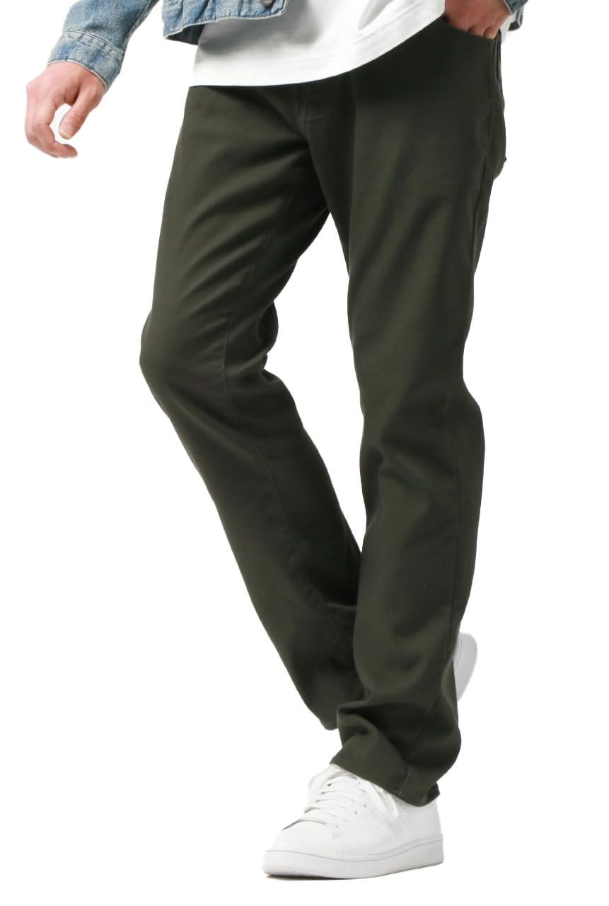 

Okayama Denim Solid Color Stretch Straight Chino Made in Stylish Casual American Casual Size Khaki Men s Pants/Skinny Bottoms, Japan, Style, 88,