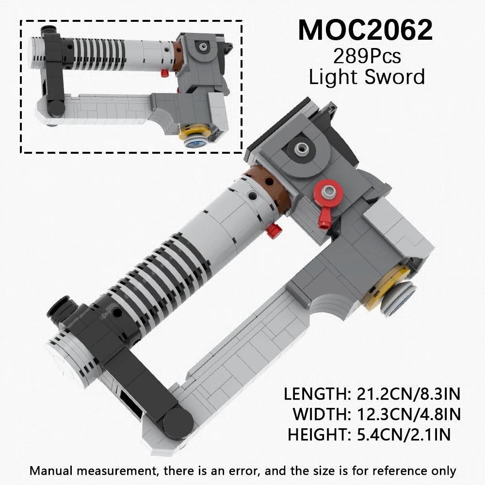 MOOXI Lightsaber MOC Bricks Set Dueling Blaster Laser Movie Space Wars Light Sword Hilt DIY Building Block Weapon Kids Toys Gift