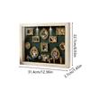 DIY Mini Museum Silhouette Box Spotlight Shadow Boxes Photo Frame With 11 Photo Frames And 8 Dolls For Anniversaries, Weddings