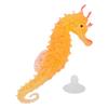 Simulation Seahorse Realistic Luminous Silicone Hippocampus with Suction for AquariumsYellow